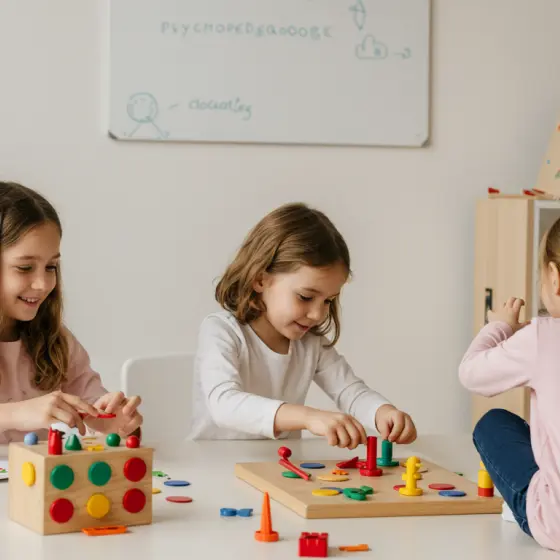 Crianças em sessão de psicopedagogia em grupo em Salvador